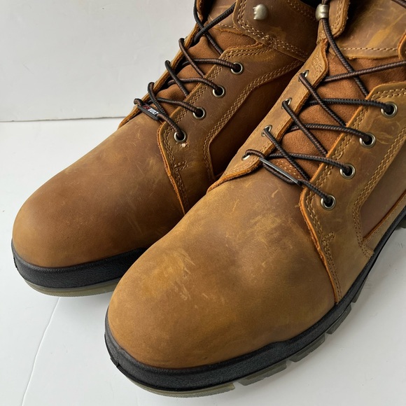 HYTEST Men's 6" Admiral Waterproof Steel Toe Work Boot Tan - K43501 size 15 - Picture 9 of 10